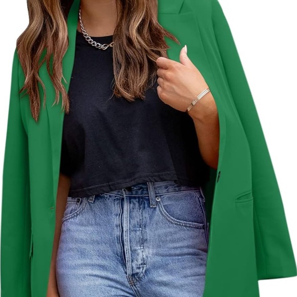 Crazy Grid Women’s Casual Blazer Green Size medium - Picture 3 of 5